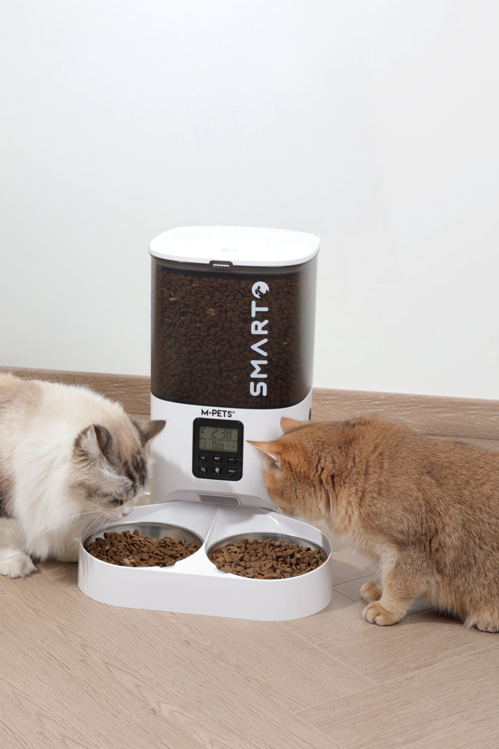 SMARTO Double stainless steel bowl