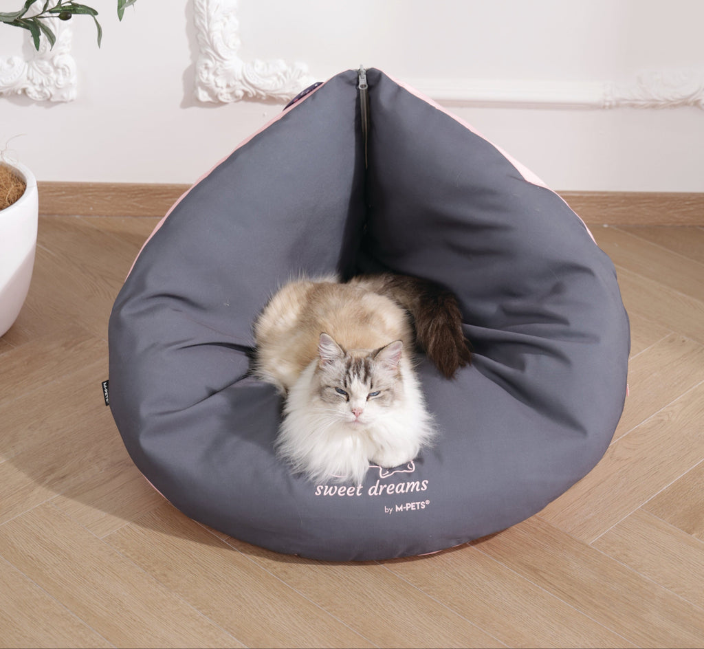 SWEET DREAMS triangle cushion pink&grey