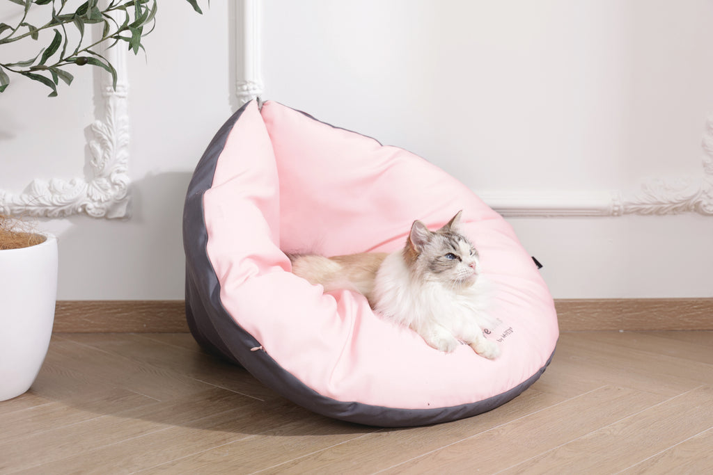 SWEET DREAMS triangle cushion pink&grey