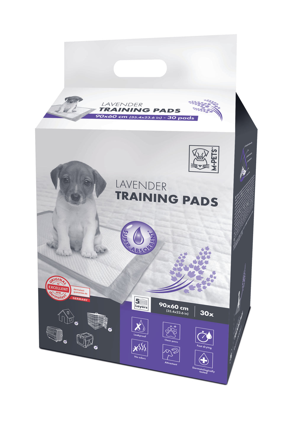 LAVENDER Training Pads 90 x 60 cm - 30 pcs