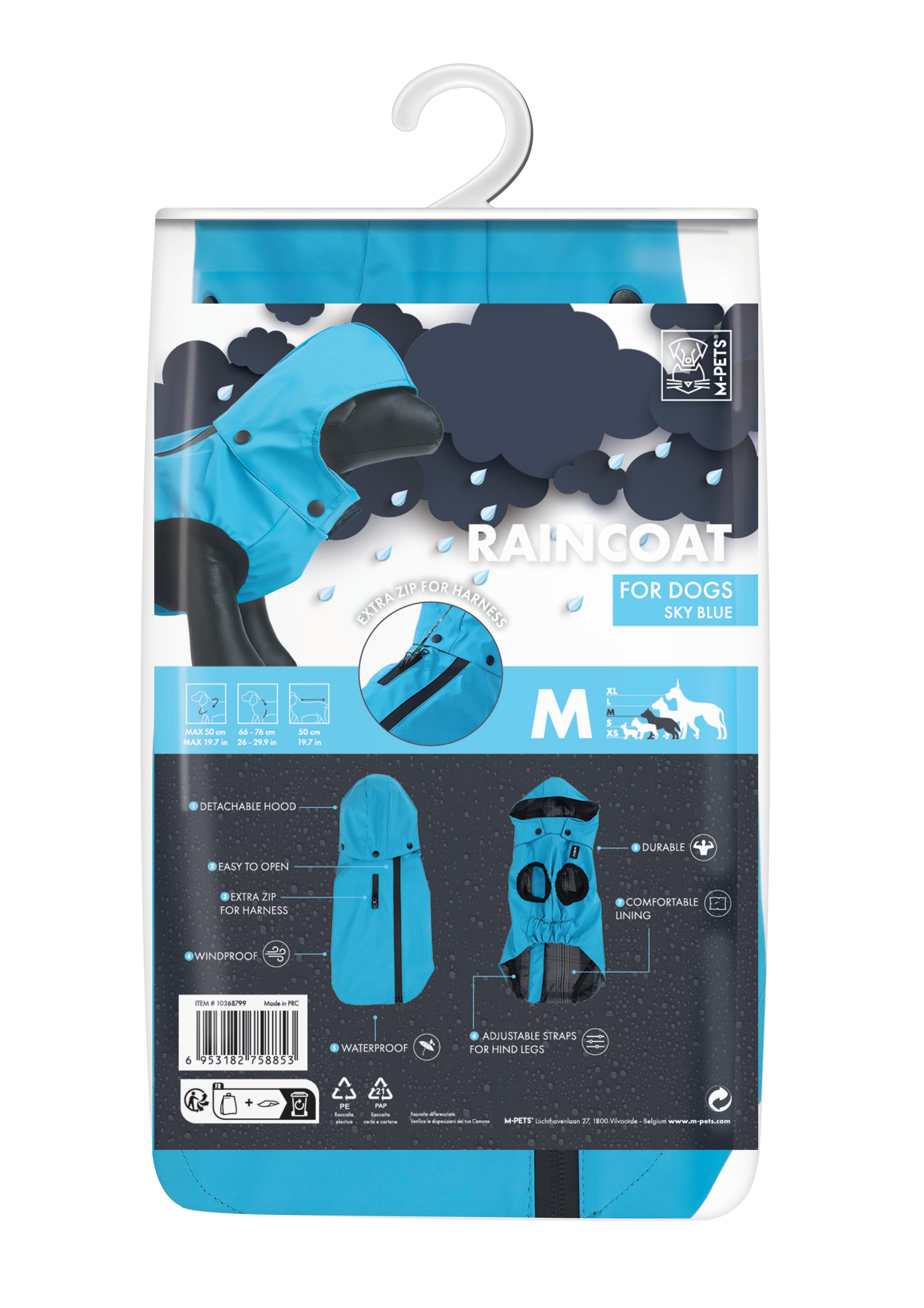 Raincoat Sky Blue – M-PETS