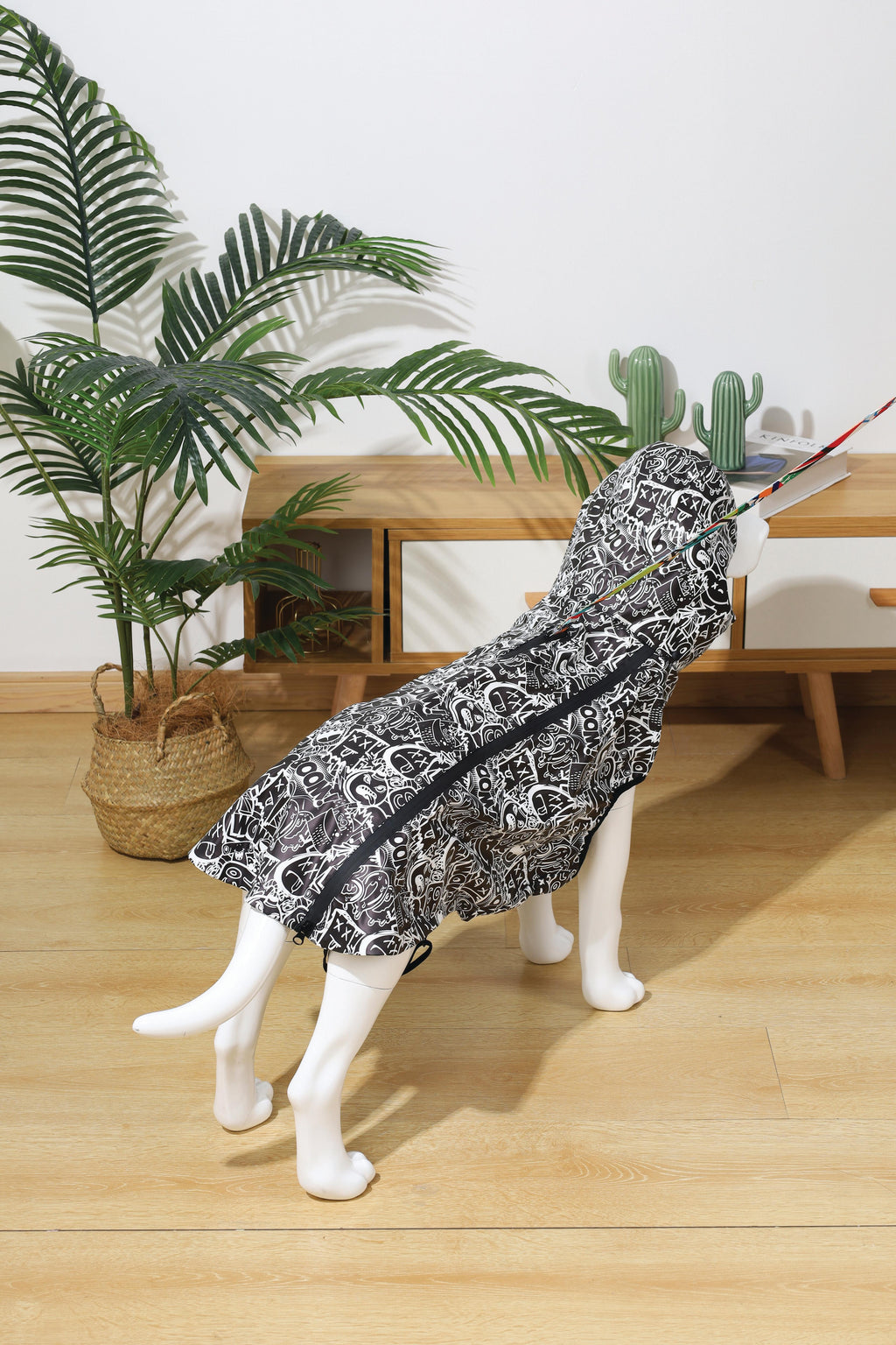 Urban style Raincoat Black&White