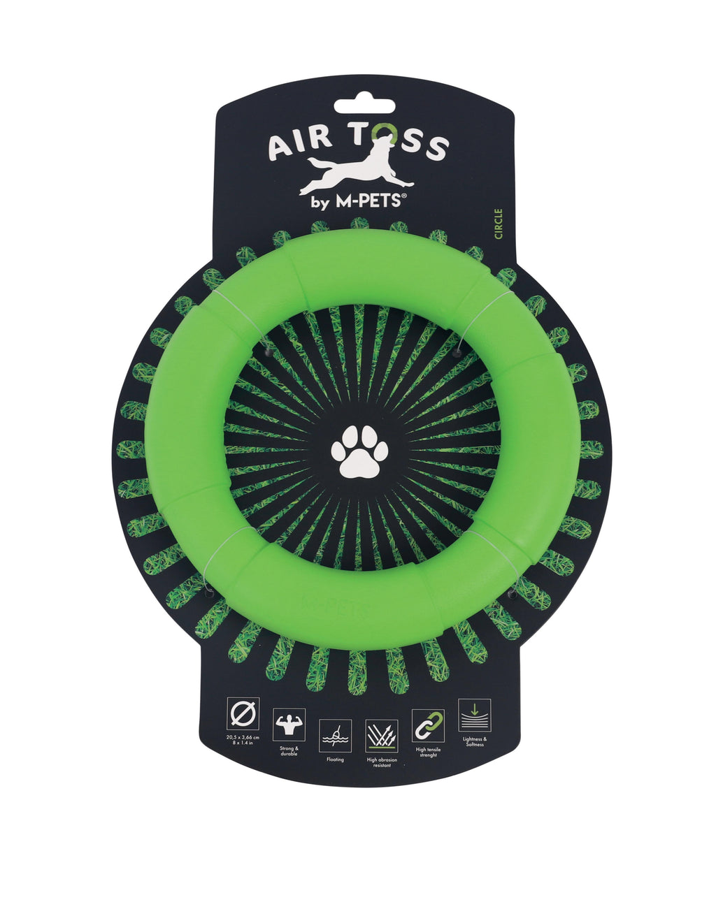 AIR TOSS Dog Floating Toy Circle - Green