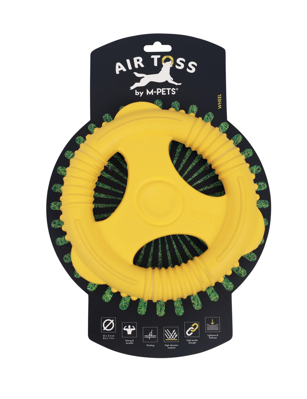 AIR TOSS Dog Floating Toy Wheel - Yellow