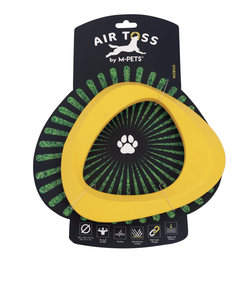 AIR TOSS Dog Floating Toy Mobius - Yellow