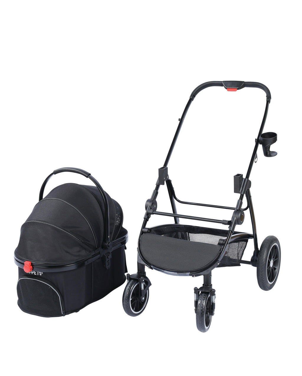 CONQUEST Detachable Pet Stroller Black