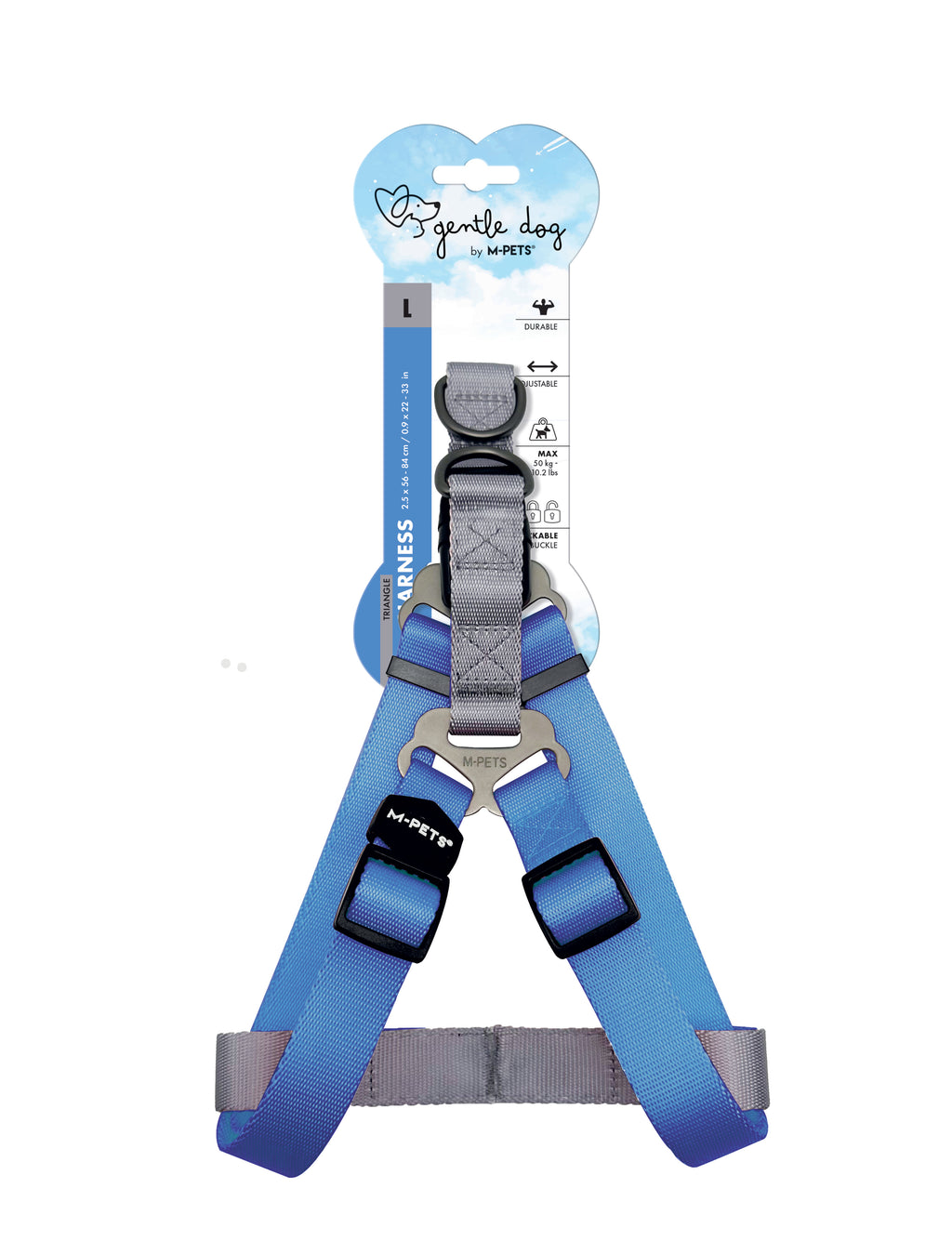 GENTLE DOG Triangle Harness Blue