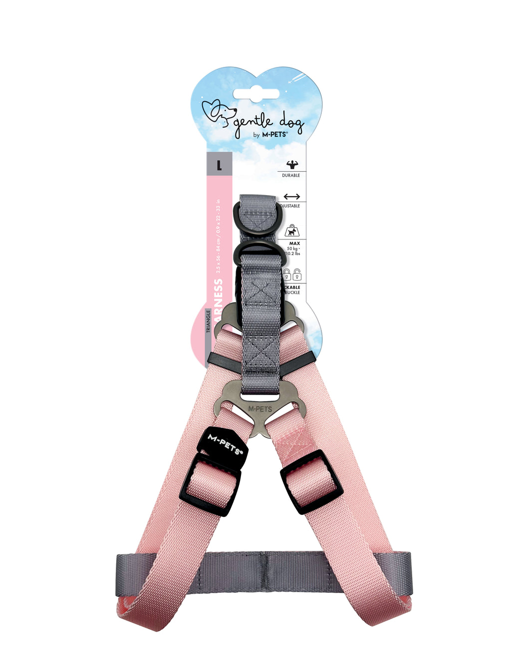 GENTLE DOG Triangle Harness Pink