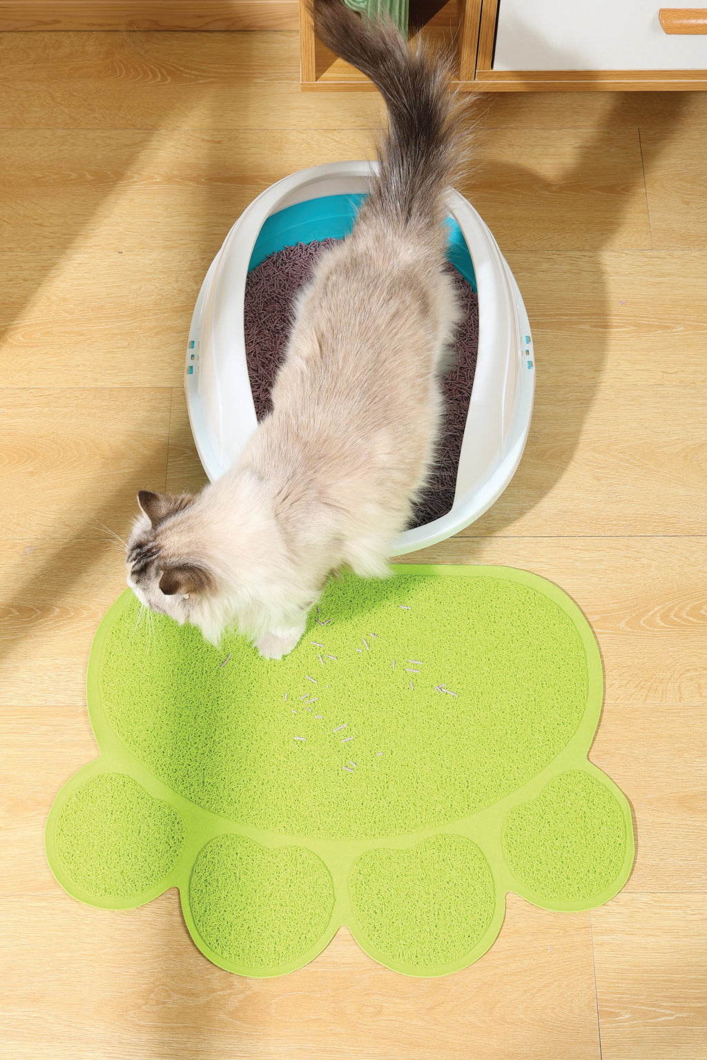 PAW Cat Litter Mat Green