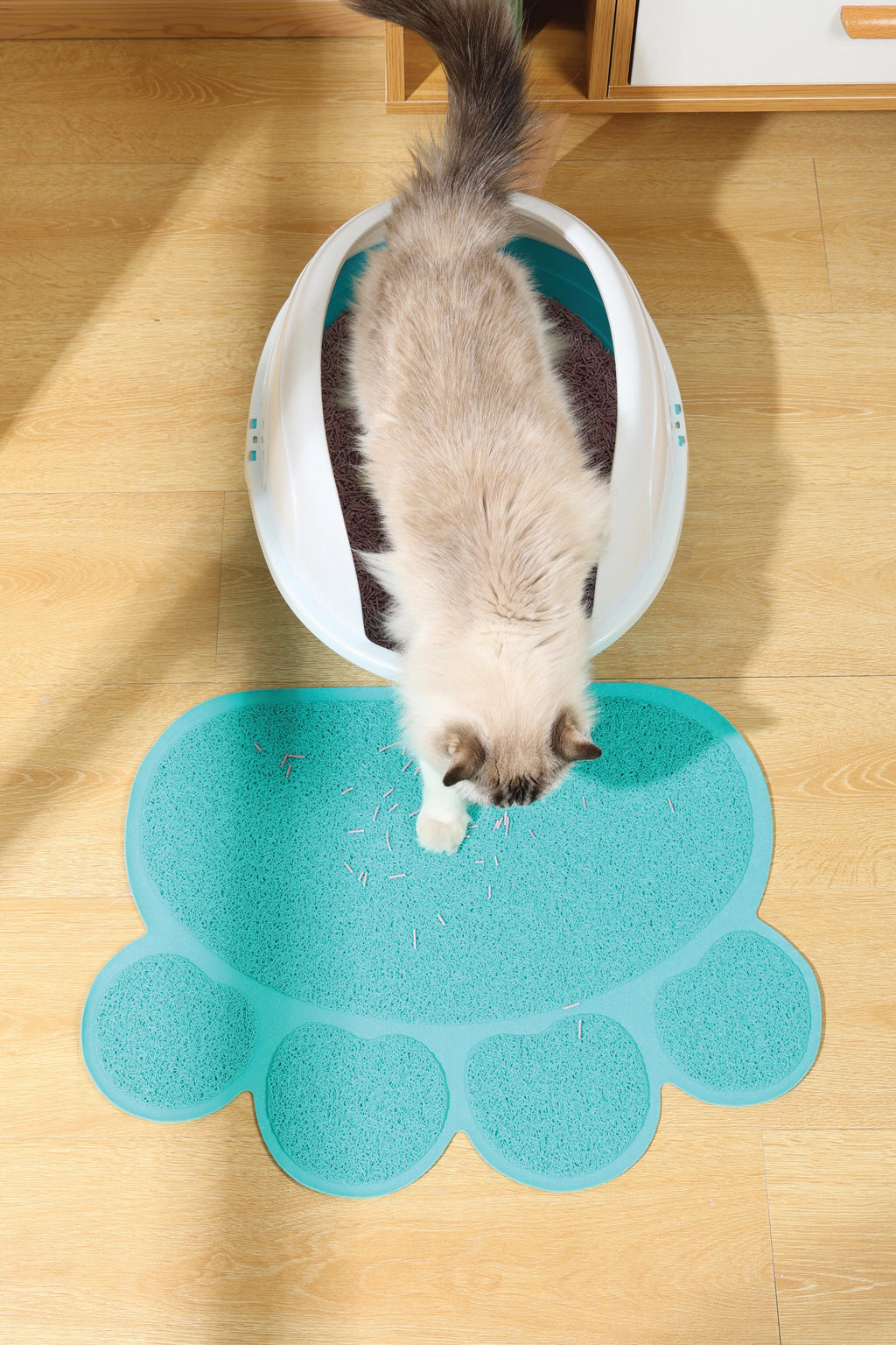 PAW Cat Litter Mat Blue