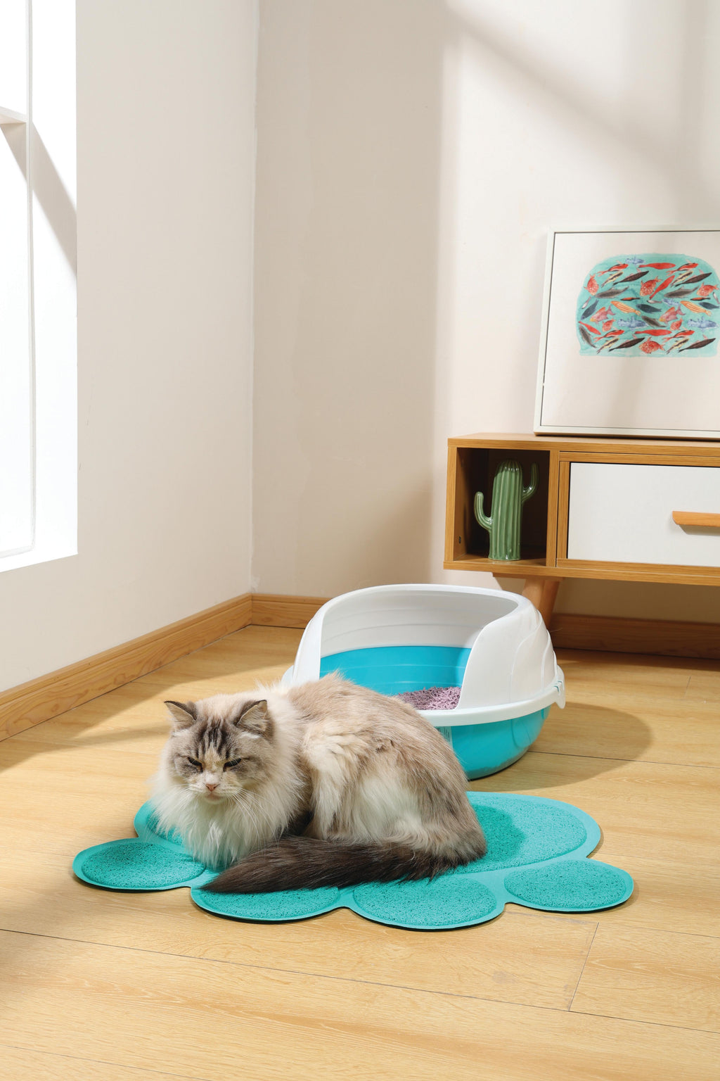 PAW Cat Litter Mat Blue