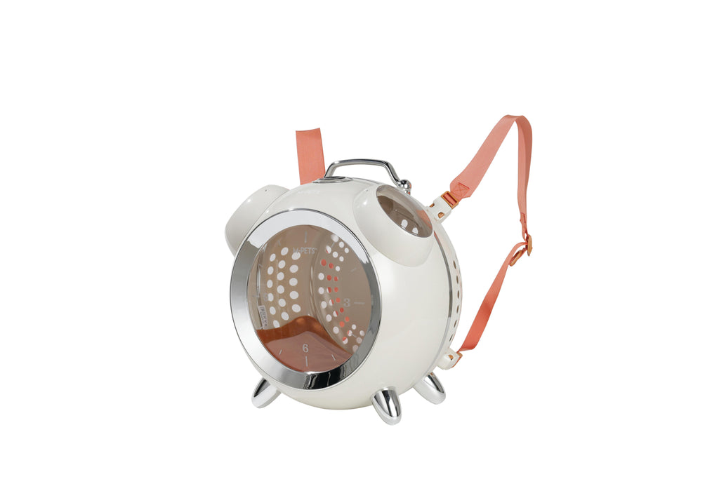 SIXITIES Clock Pet Carrier White