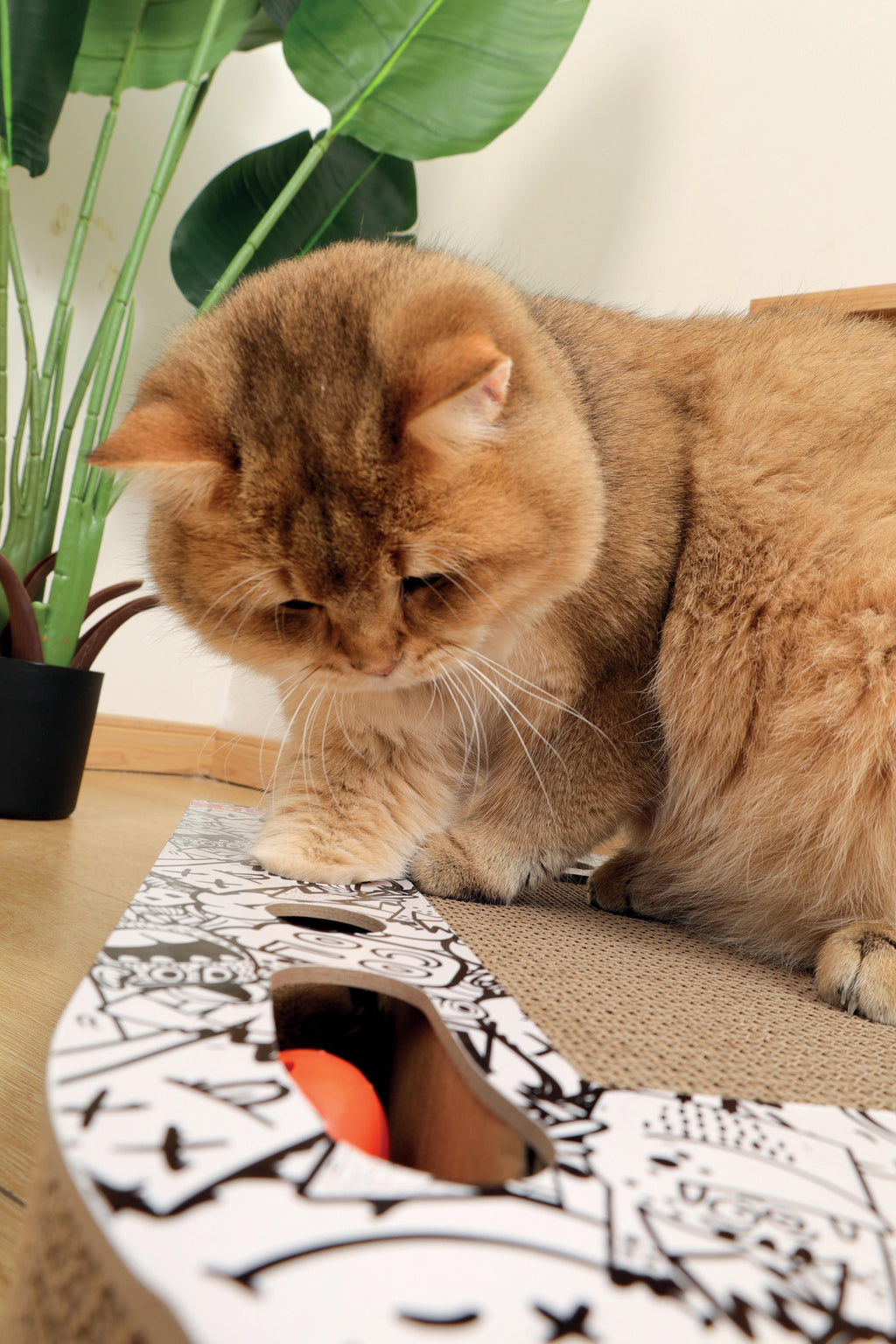 URBANSTYLE Freestyle Cat scratcher - black & white