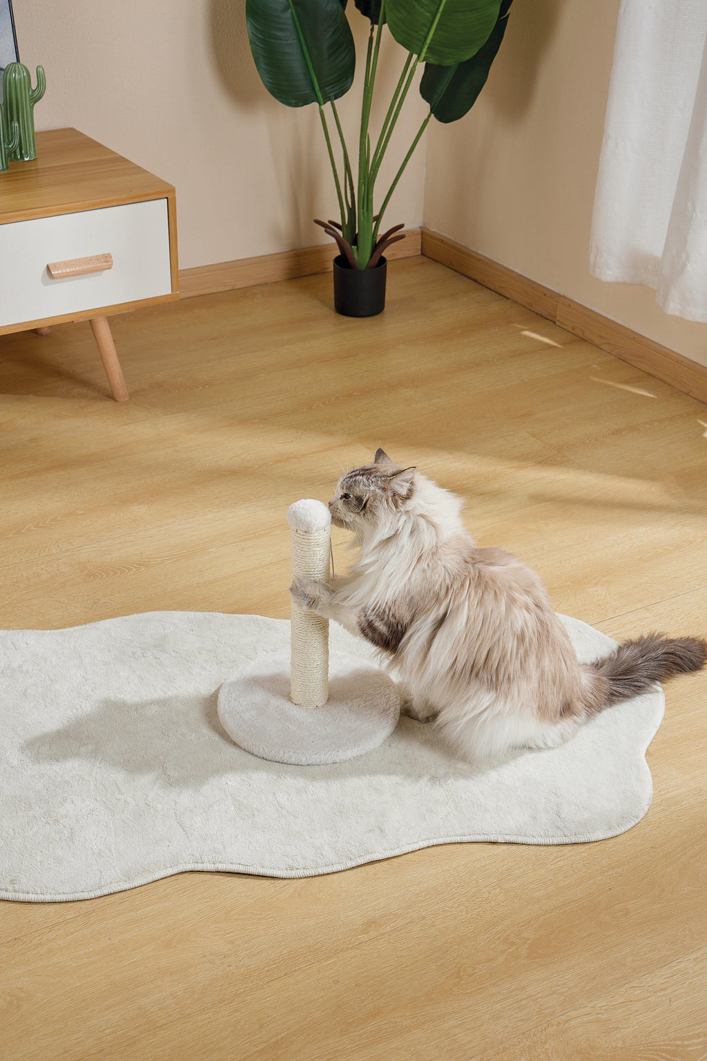 MY FIRST CAT TREE Pompom White