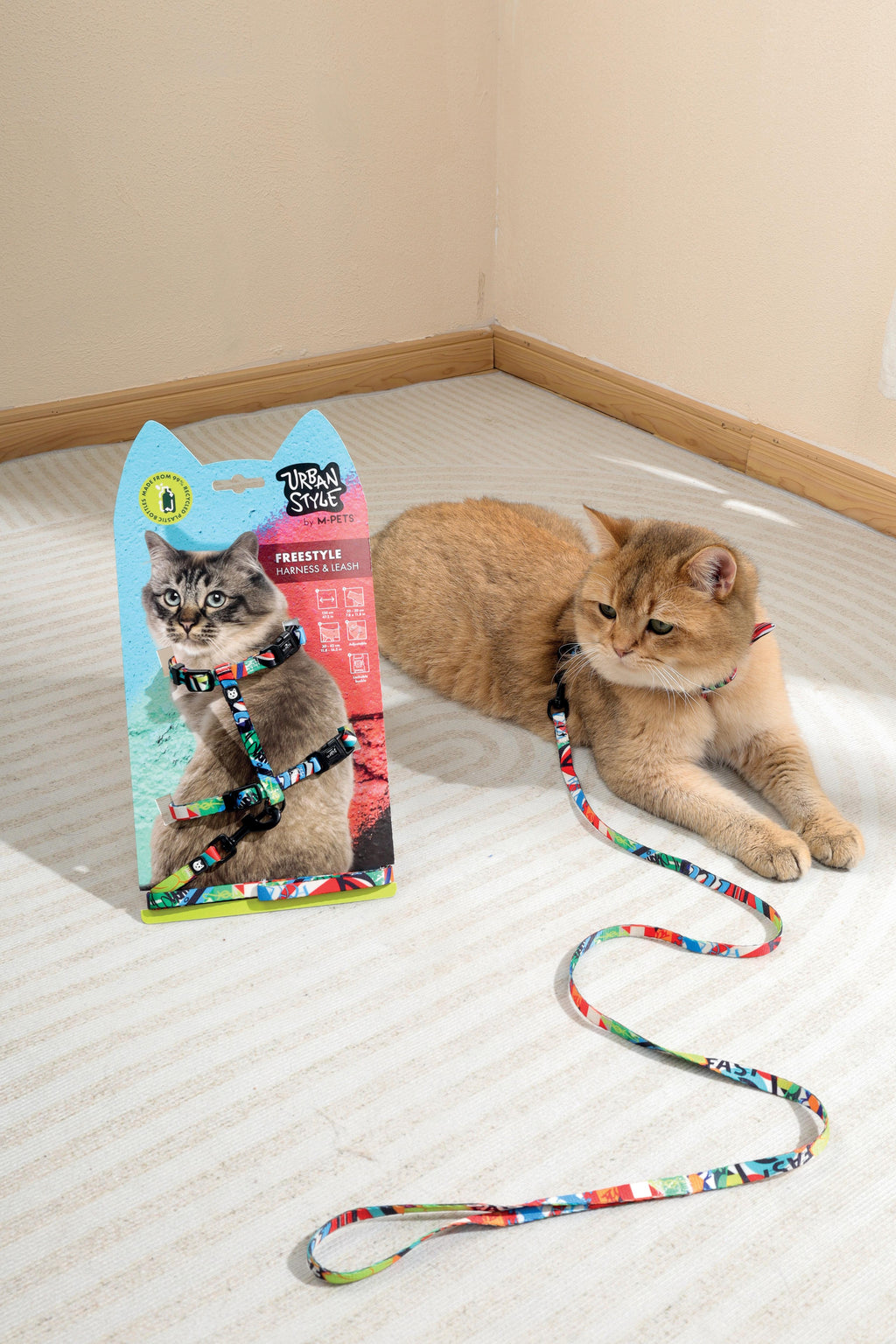 URBANSTYLE Freestyle Cat ECO SET (harness & leash)