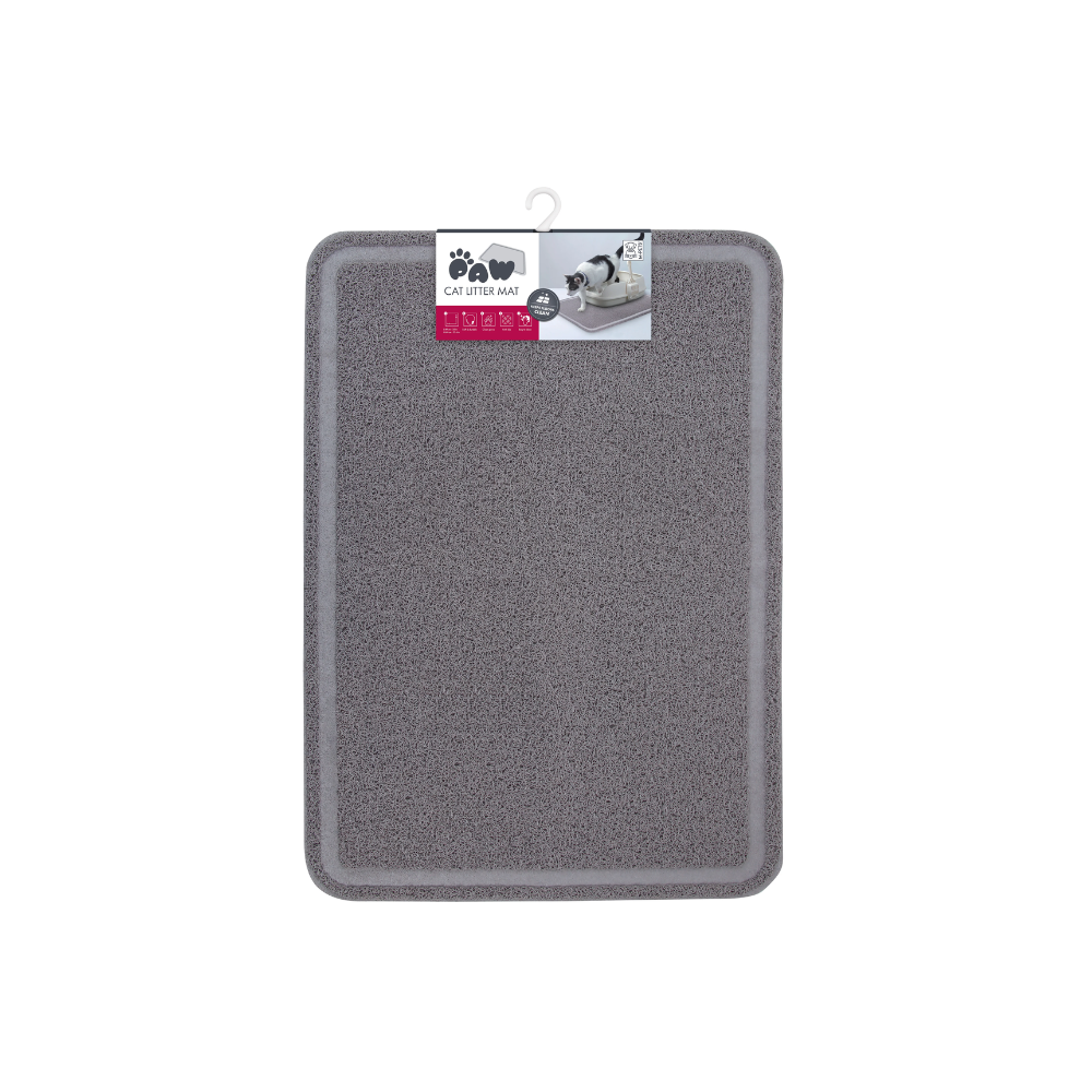 RECTANGULAR Cat Litter Mat Grey
