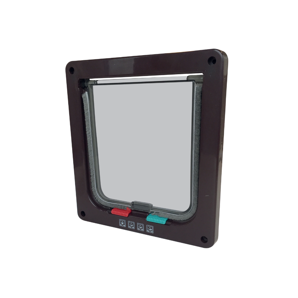 DORAS Cat Door - 4 way locking Brown
