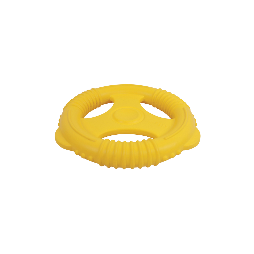 AIR TOSS Dog Floating Toy Wheel - Yellow