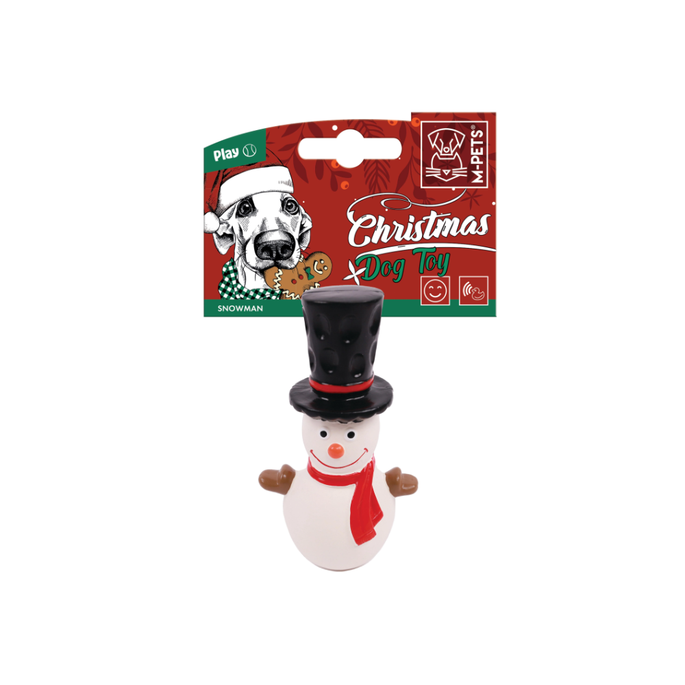 Christmas Dog Toy - Christmas Snowman - 15 cm