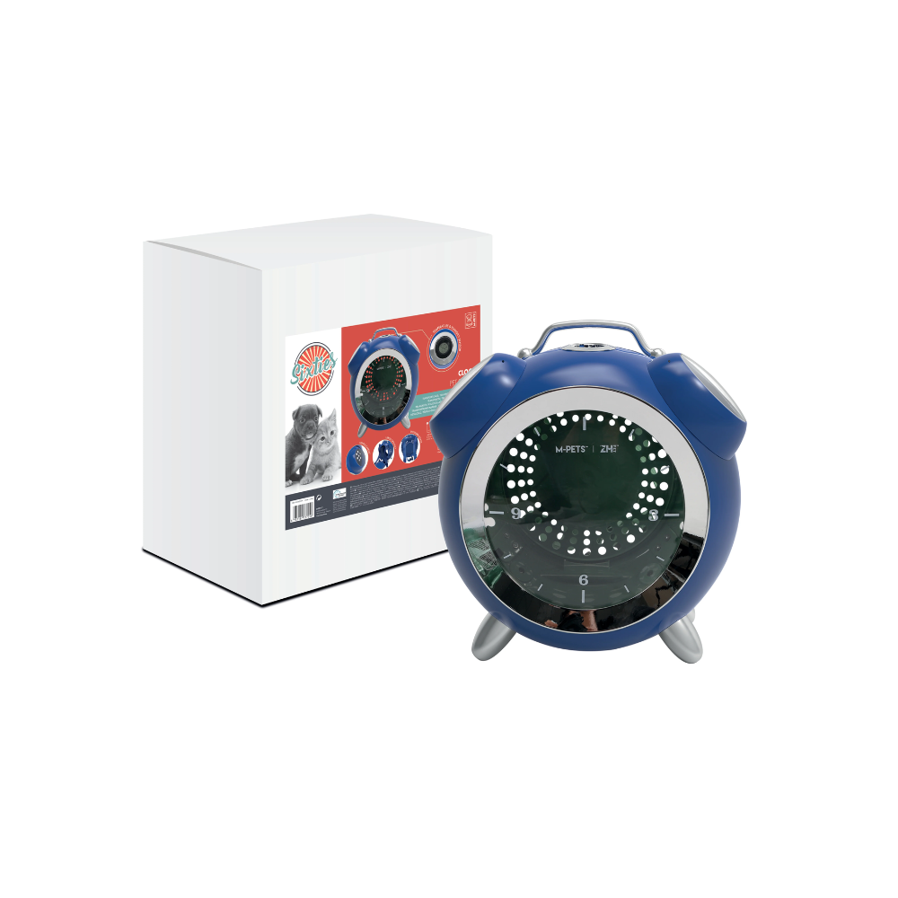 SIXTIES Clock Pet Carrier Blue