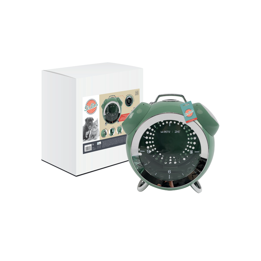 SIXTIES Clock Pet Carrier Green