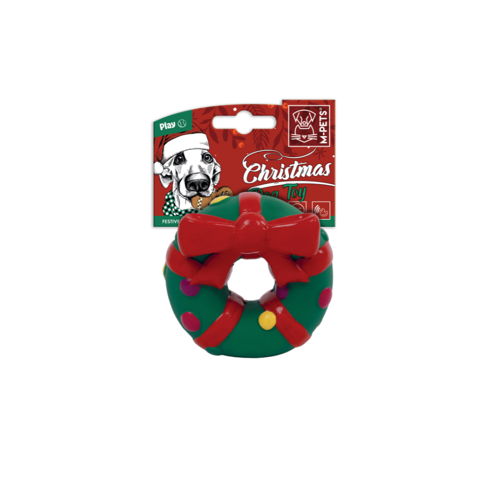 Christmas Dog Toy - Festive Wreath