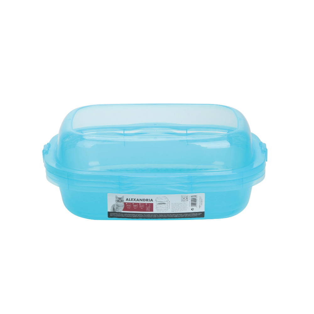 ALEXANDRIA - Cat Litter Tray With Rim Blue