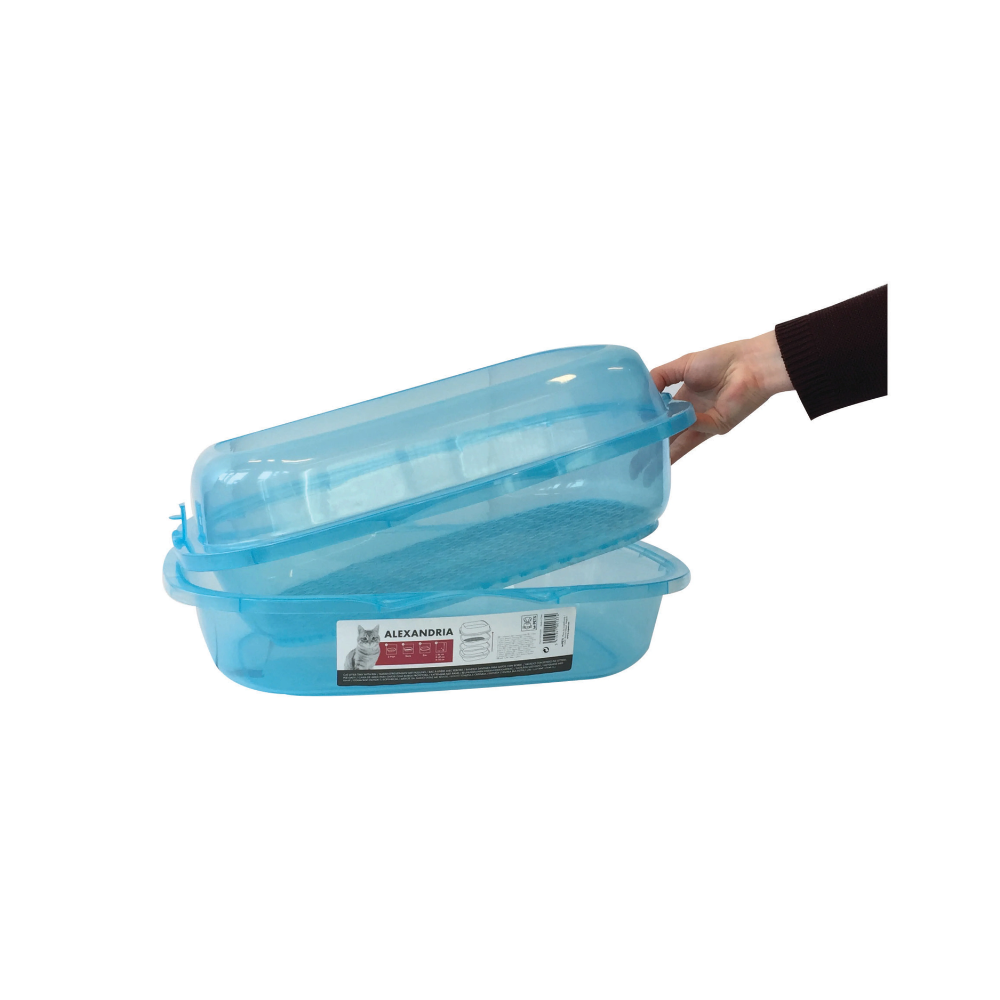 ALEXANDRIA - Cat Litter Tray With Rim Blue