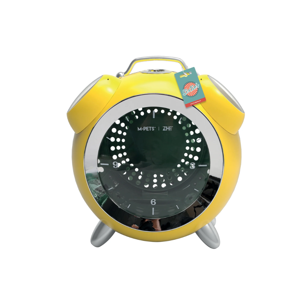 SIXTIES Clock Pet Carrier Yellow