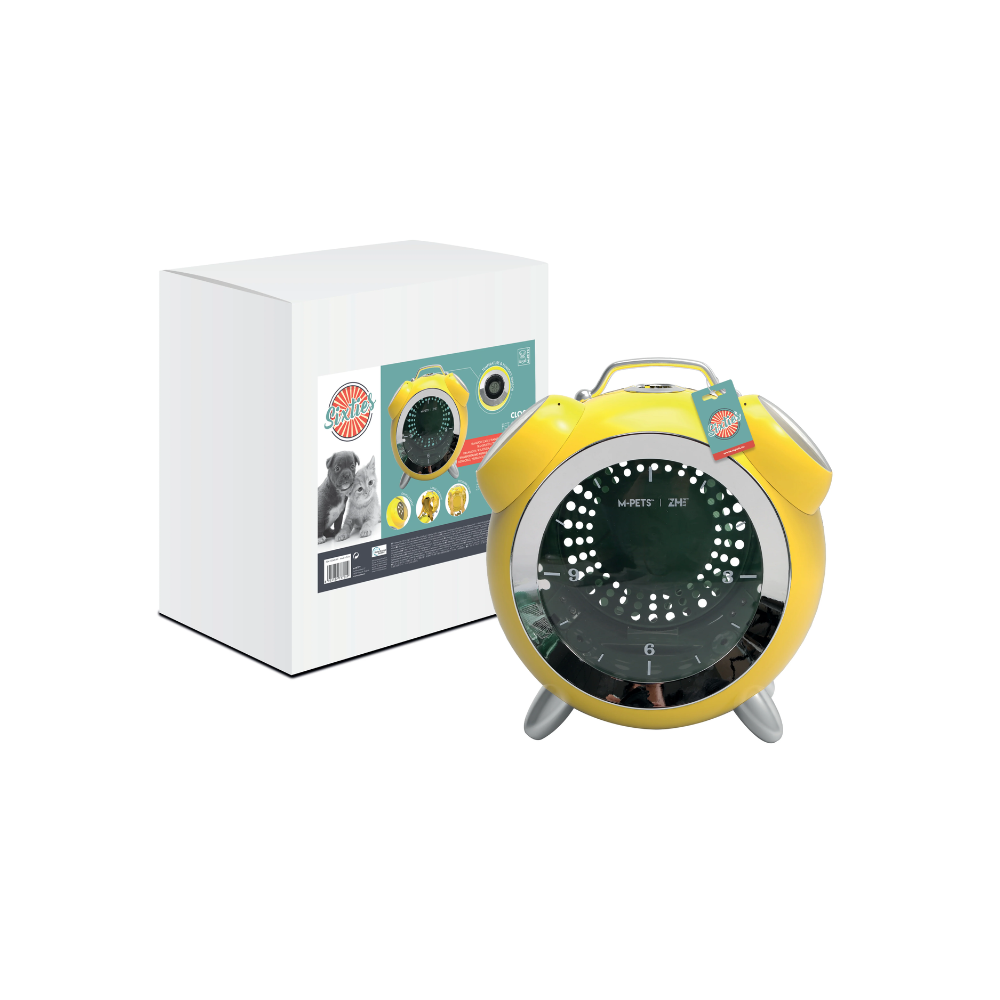 SIXTIES Clock Pet Carrier Yellow
