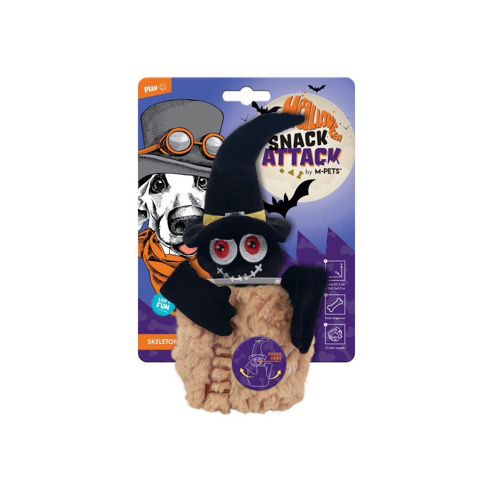 Halloween Snack Attack Dog Toy - Skeleton