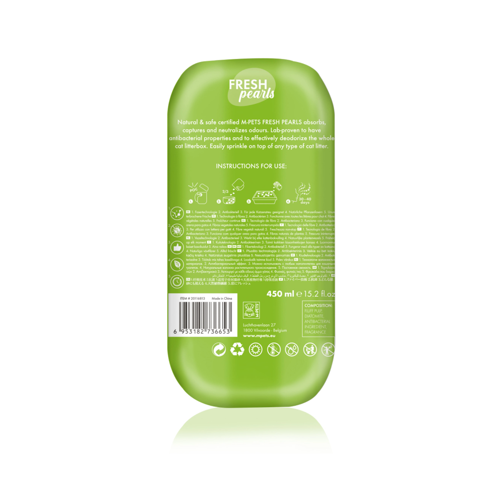 FRESH Pearls Natural Cat Litter  Deodoriser - Grass 450 ml