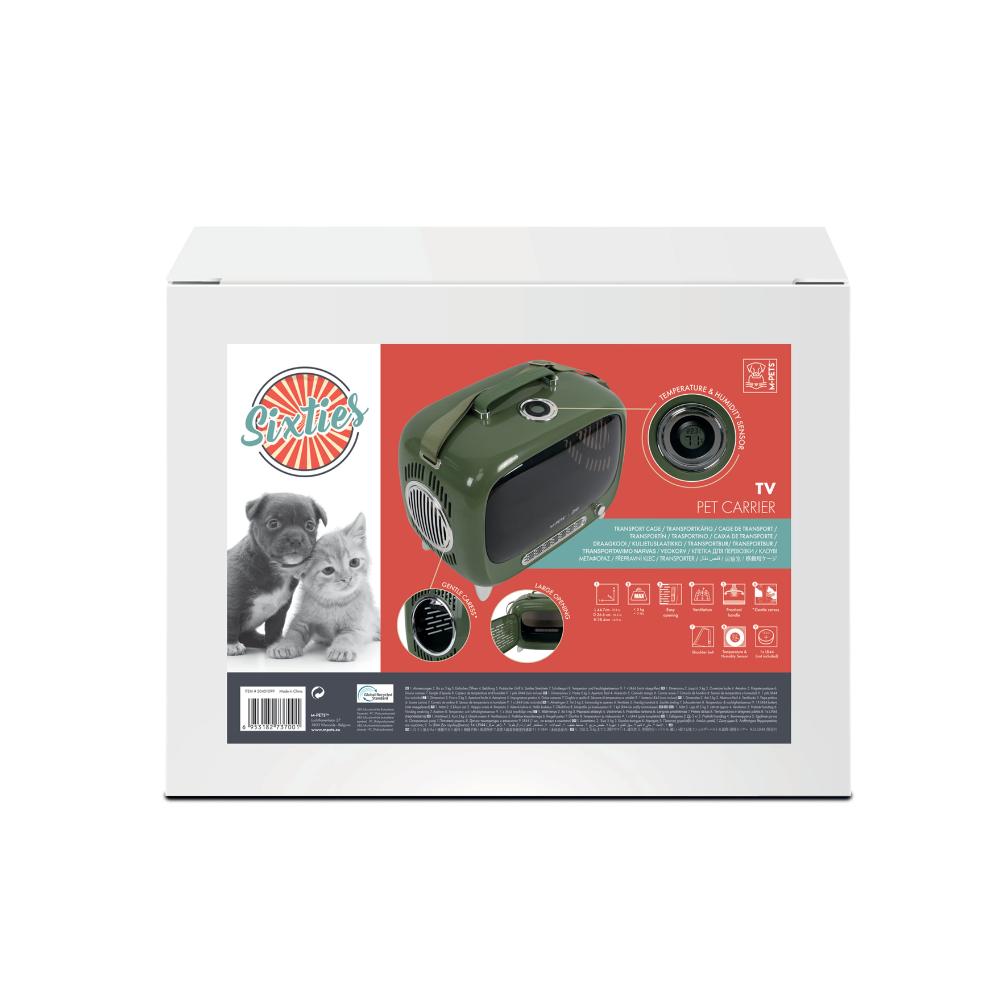 SIXTIES TV Pet Carrier Green