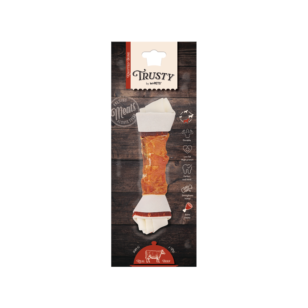 TRUSTY Knotted bone Extra Meaty Beef Flavor 20.3 cm
