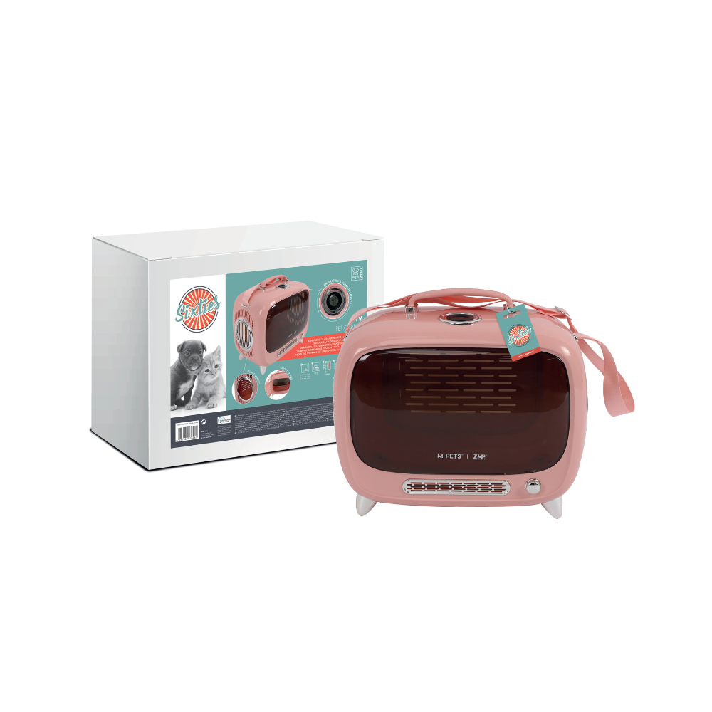 SIXTIES TV Pet Carrier Pink