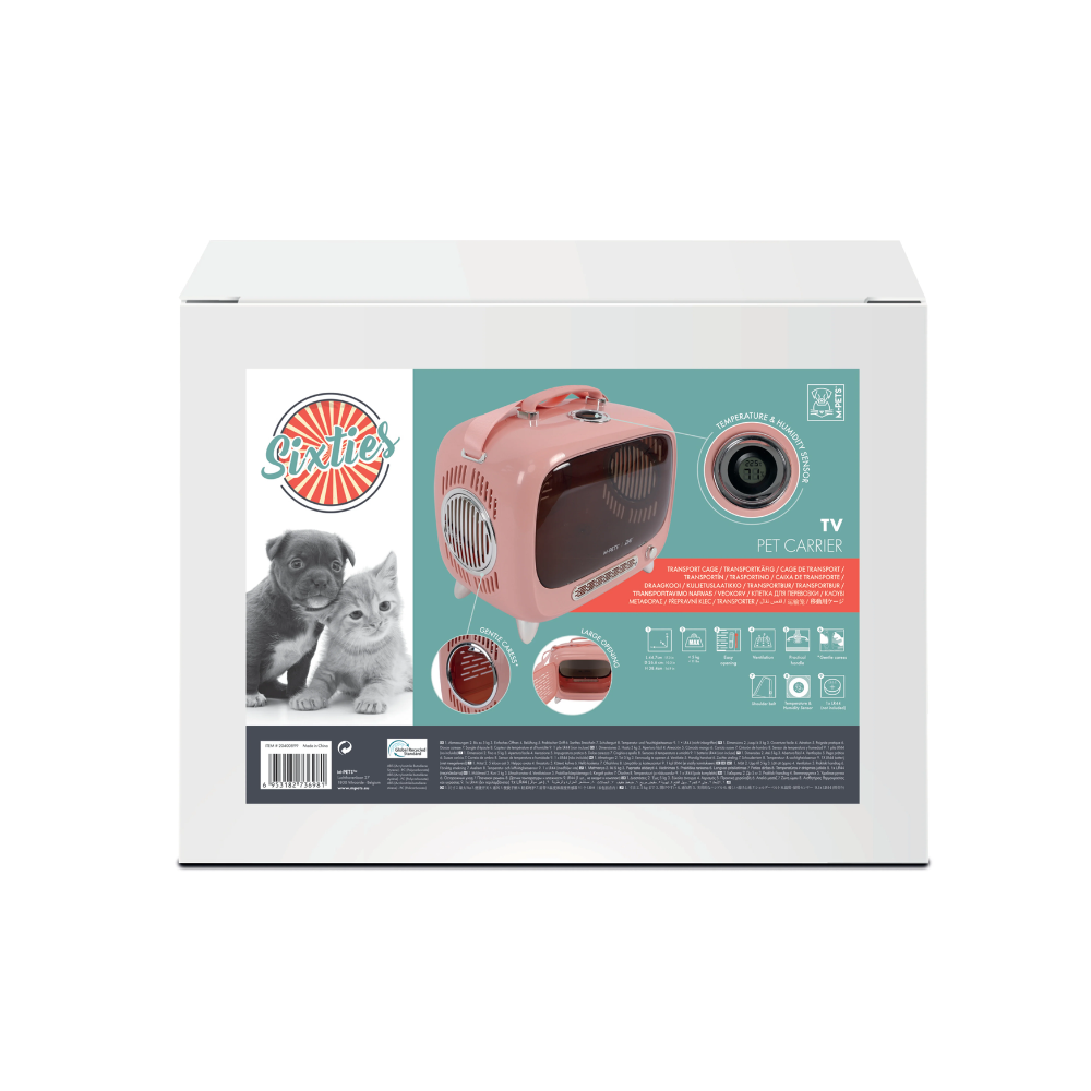SIXTIES TV Pet Carrier Pink