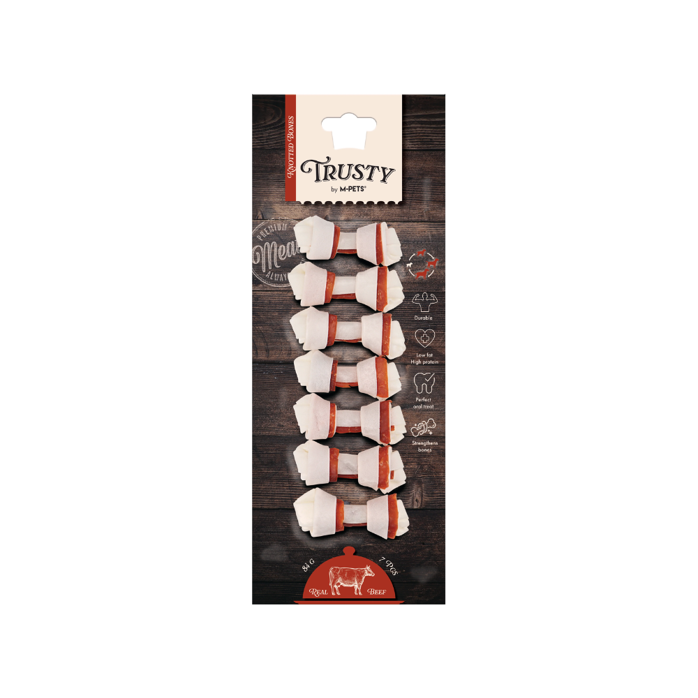 TRUSTY Knotted bones Beef Flavor 6.4 cm