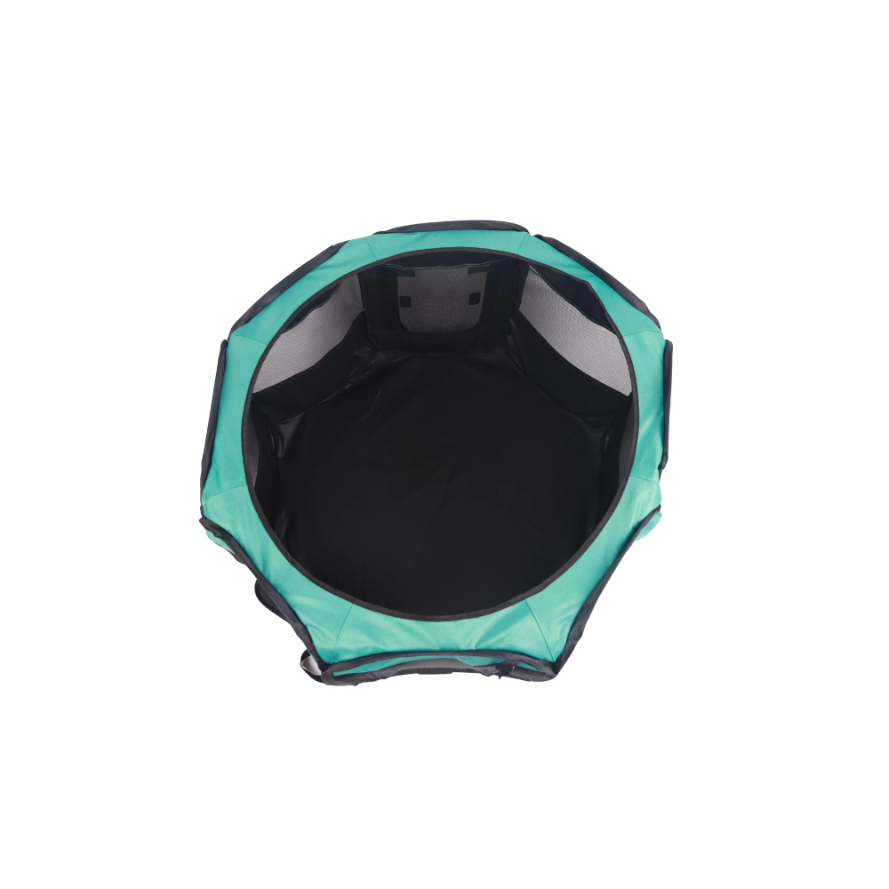 Octagon Puppy Pen - Black & Green