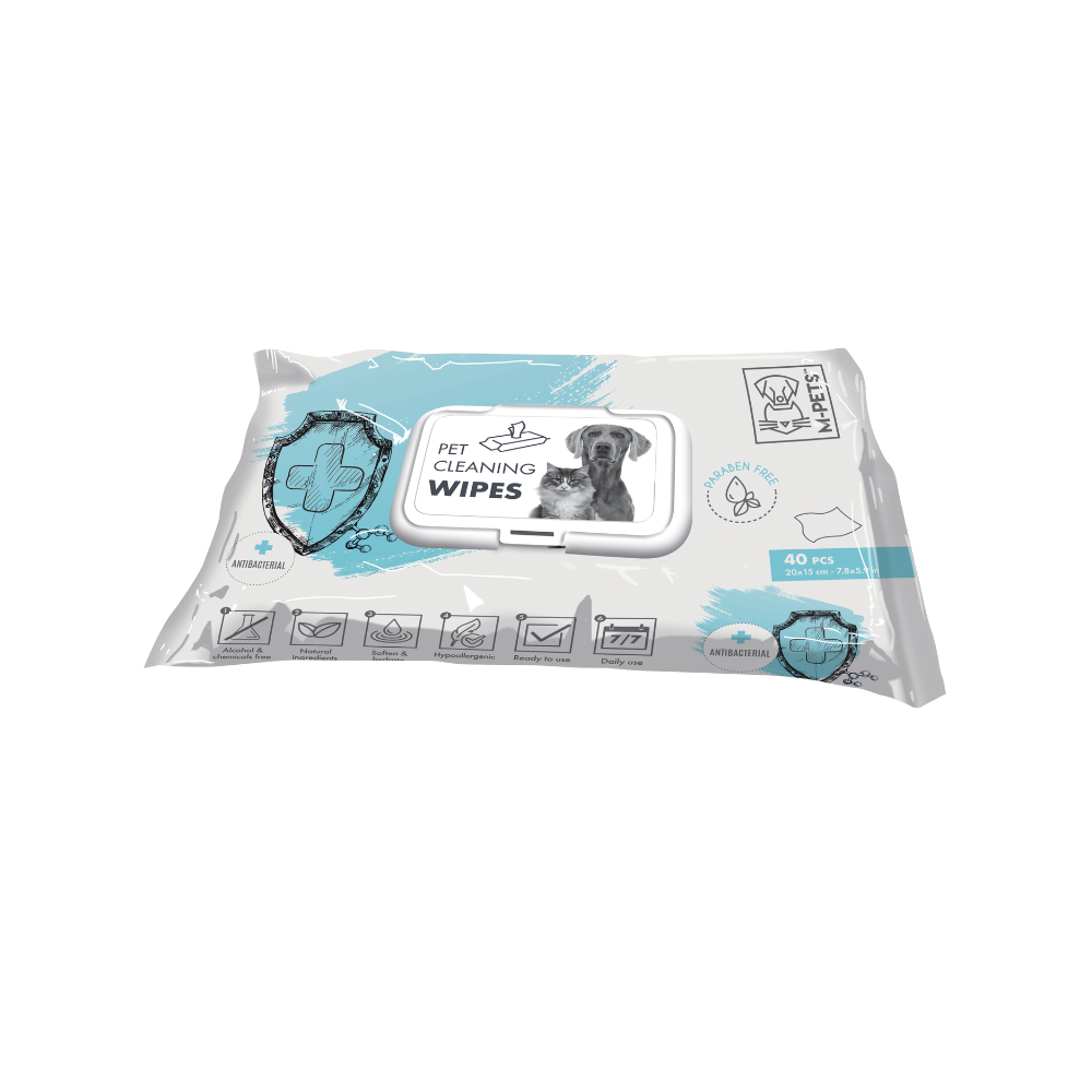Pet Cleaning Wipes Anti-Bacteria 15 x 20 cm - 40 pcs