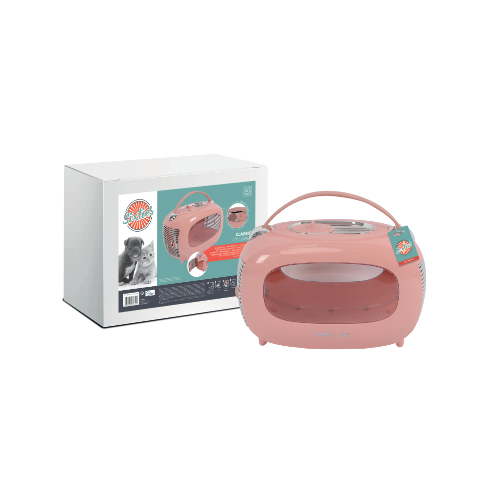 SIXTIES Classic Pet Carrier Pink