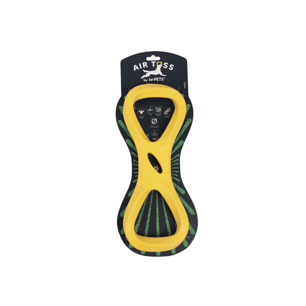AIR TOSS Dog Floating Toy Twist - Yellow