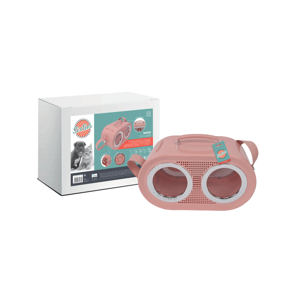 Sixties Radio Pet Carrier Pink