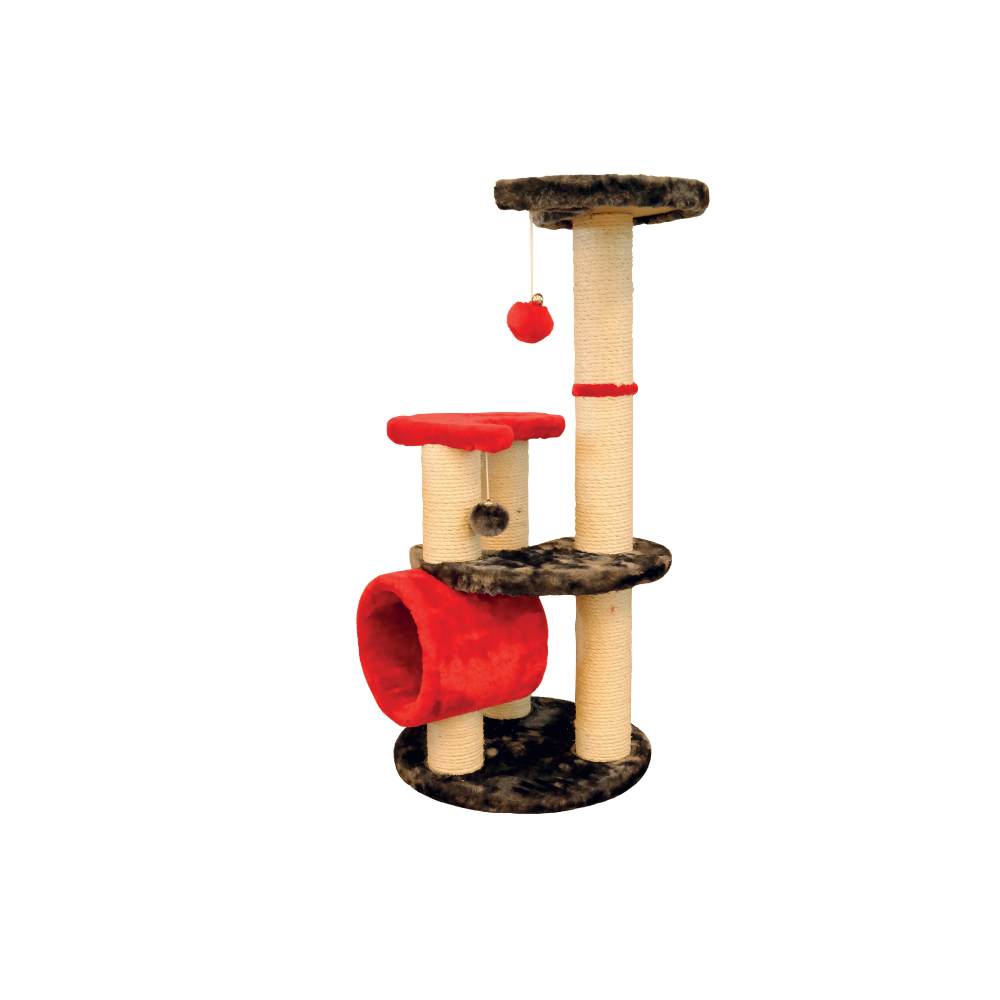MONTBLANC Cat Tree - Sisal Red & Grey