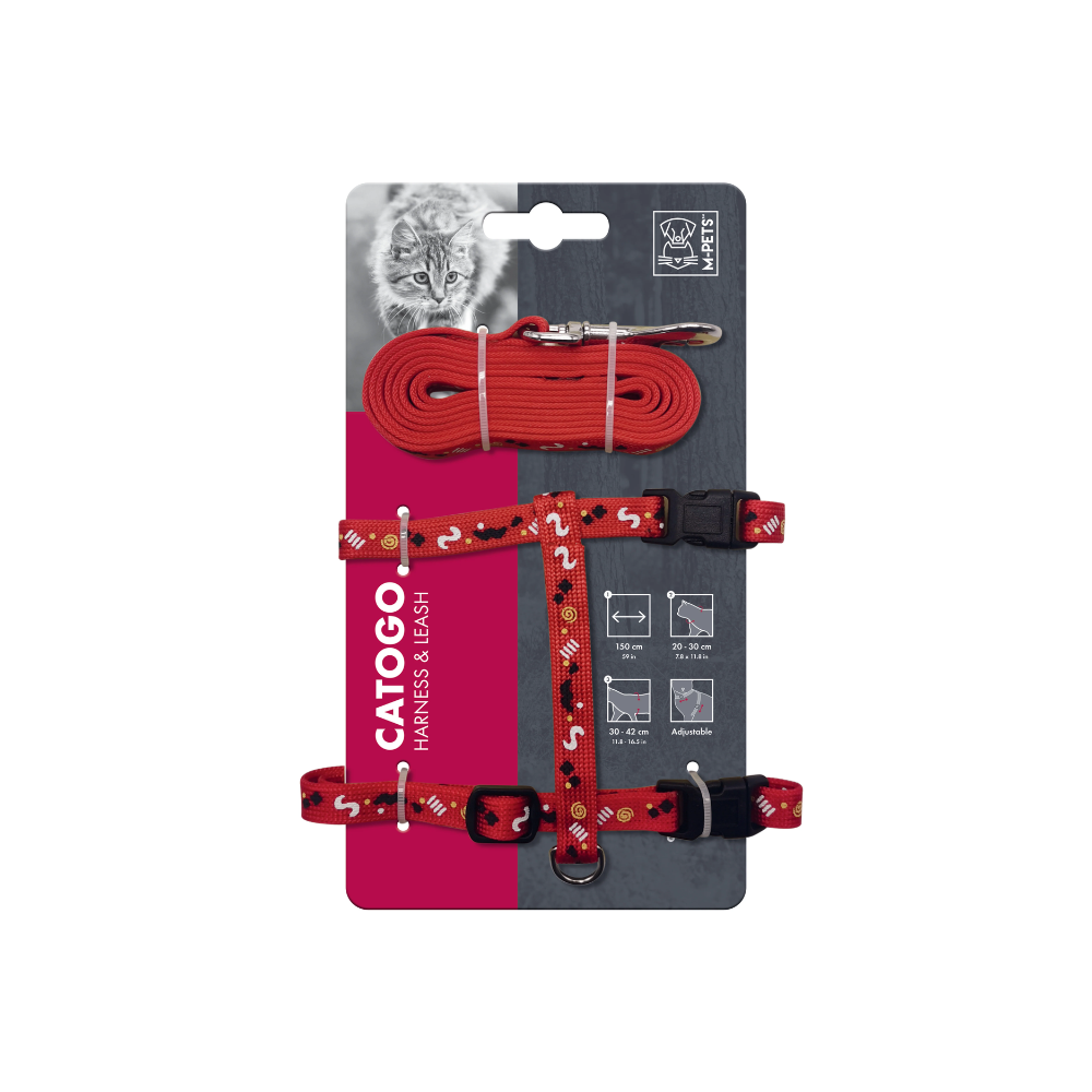 CATOGO Cat Harness & Leash Set -  Red