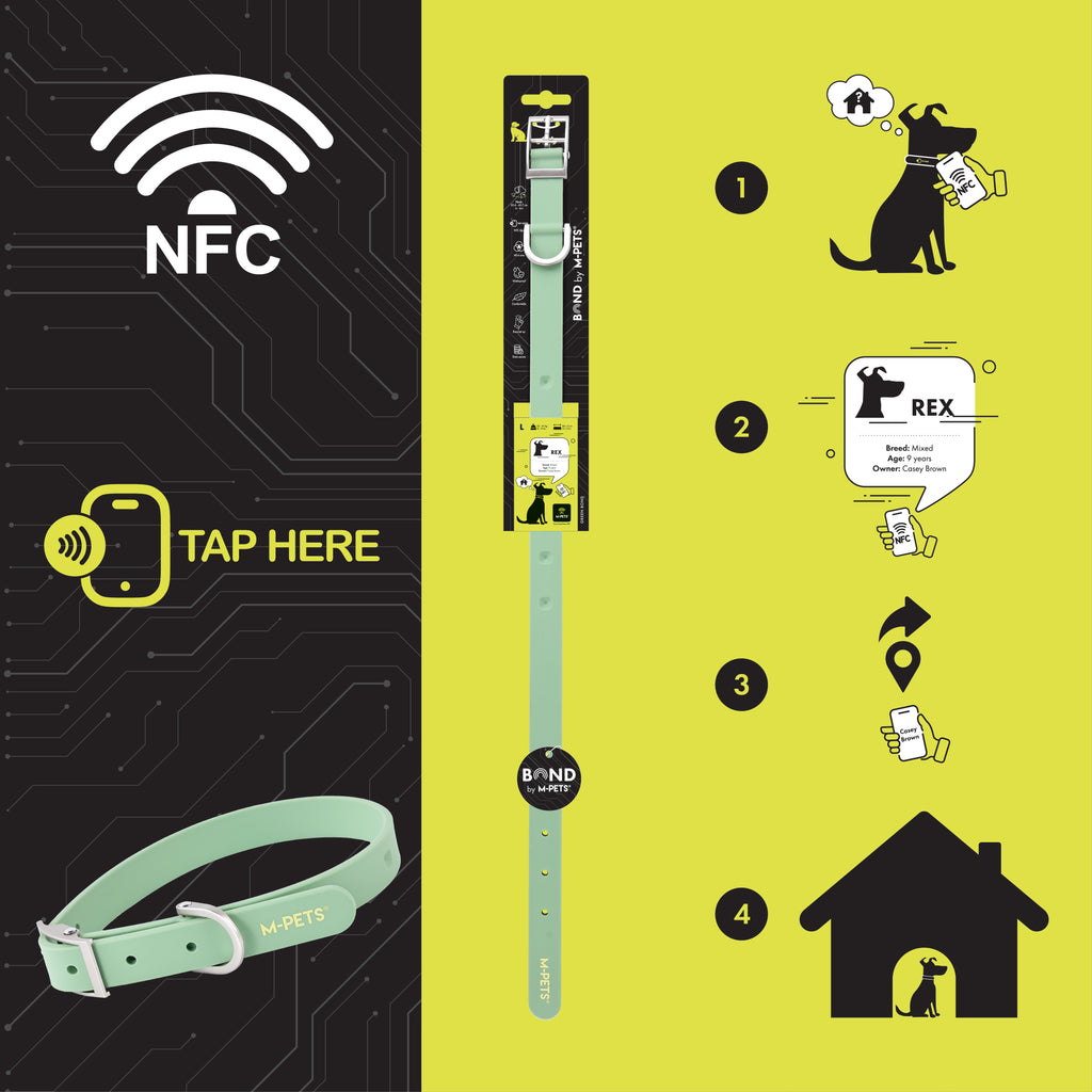 BAND NFC Silicollar Green bond