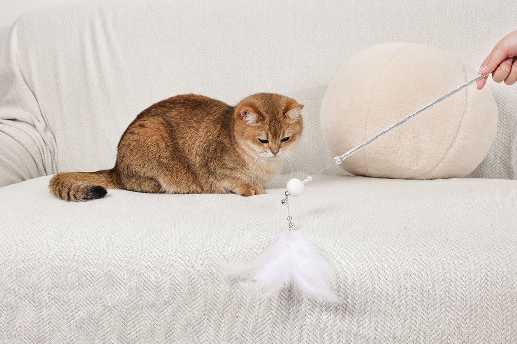 MoonCAT cat wand Stellar Plume - Pink/Blue Silver & White