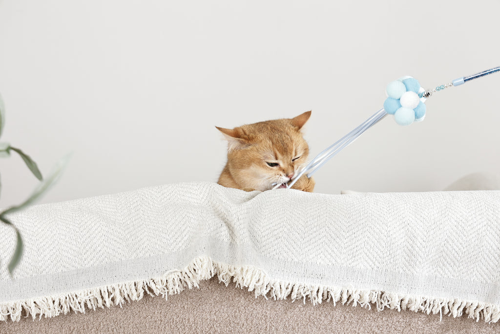 MoonCAT - cat wand Cosmic Fluff Pink/Blue Silver & White