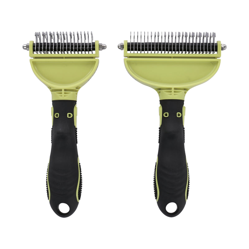 CLICK and GROOM Double-sided Dematting comb