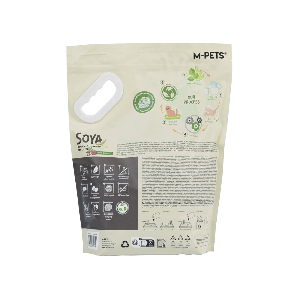 SOYA Cat Litter mixed with CASSAVA in color bag