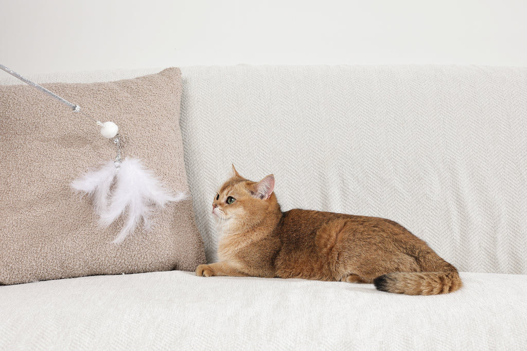 MoonCAT cat wand Stellar Plume - Pink/Blue Silver & White